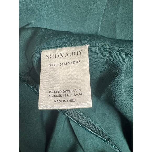 Shona Joy Draped Halter Tulip Gown Size 4 NWT Rusched Green Formal Holiday - Picture 6 of 11